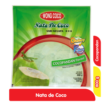 

WONG COCO Nata De Coco Sari Kelapa Rasa Cocopandan Bag kemasan 360 gr 800 gr