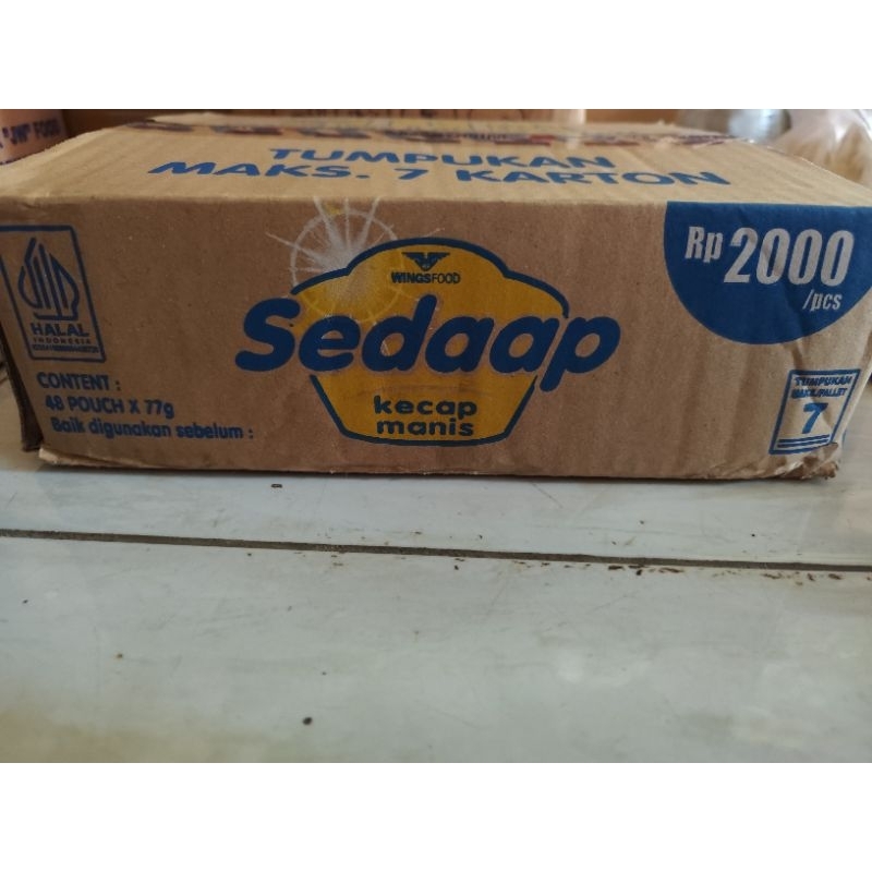 

Kecap sedaap kemasan 2000 isi 48pcs.