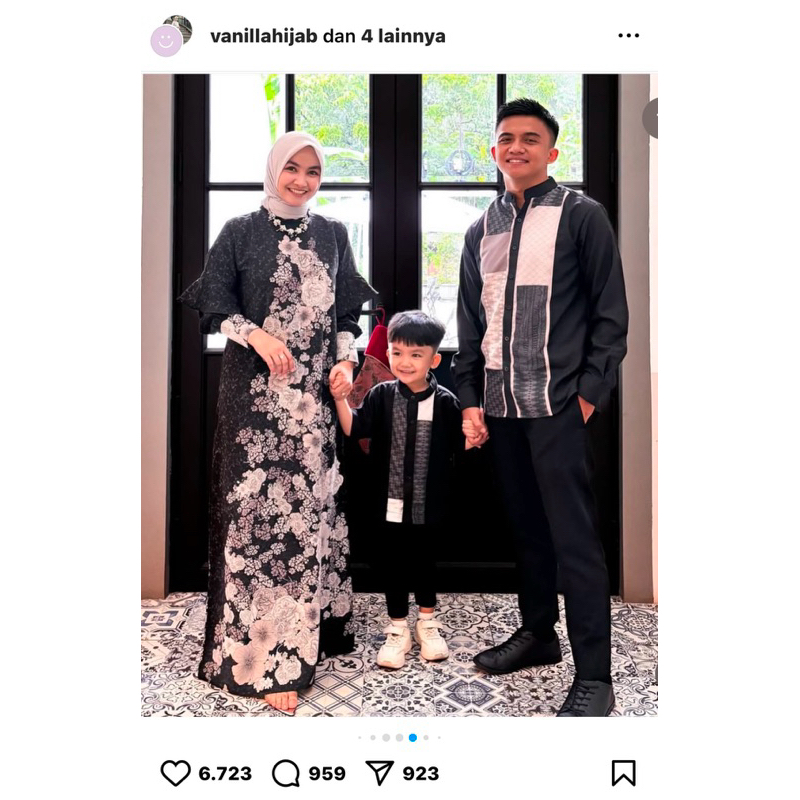 Dress ibu Qatar Series black Vanilla Hijab