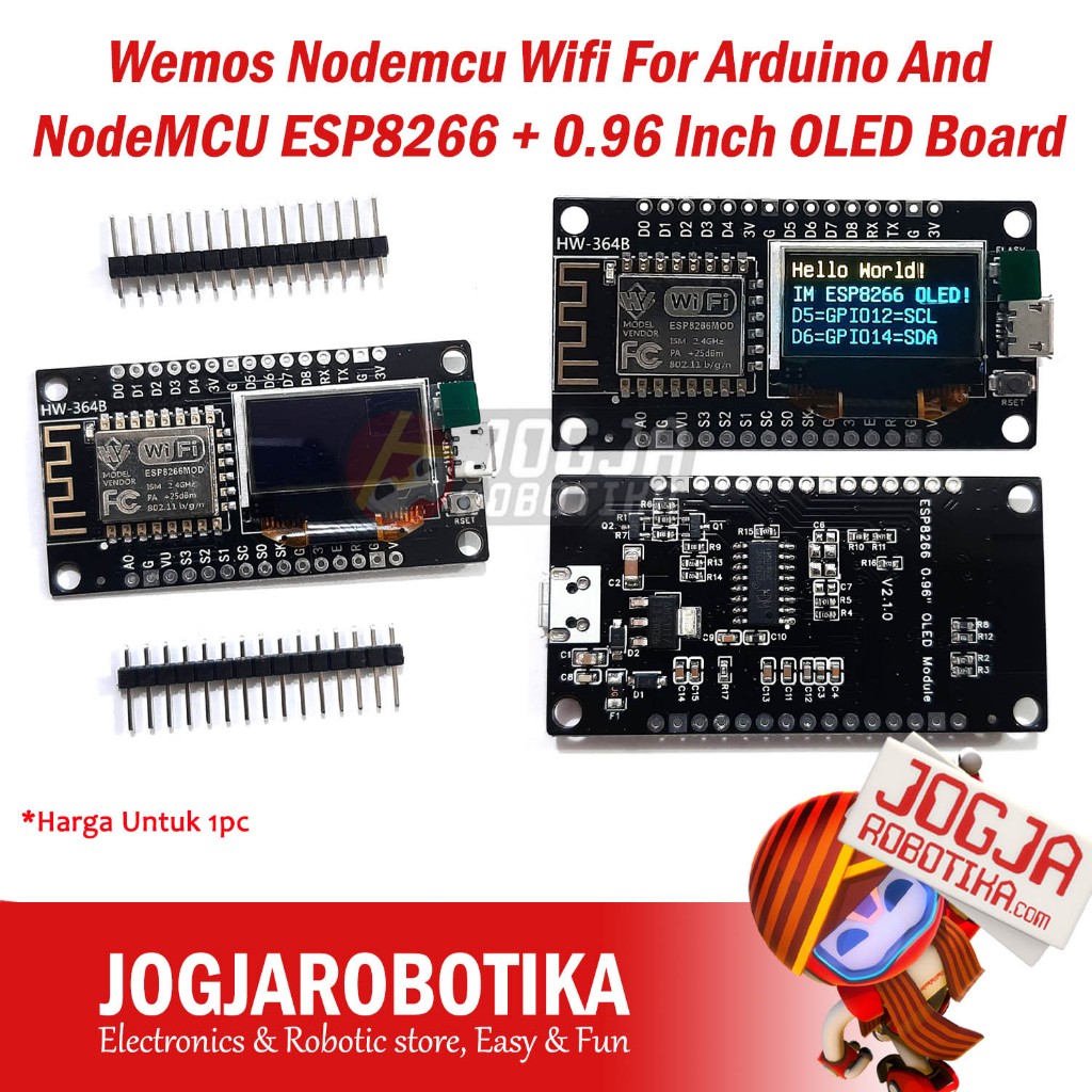 Wemos Nodemcu Wifi For Arduino NodeMCU ESP8266 with 0.96 Inch OLED Board
