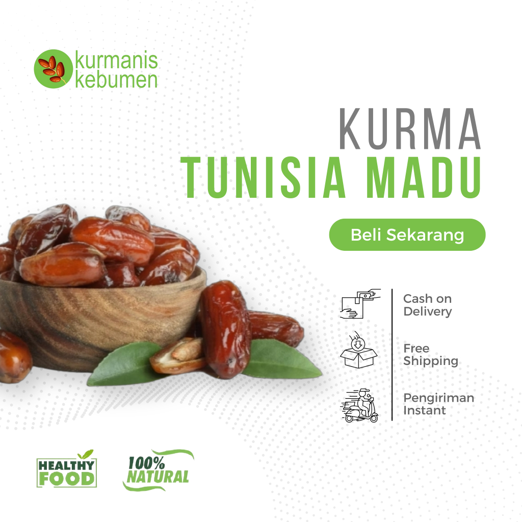 

Kurma Tunisia Madu Basah Deglet Nour Original Premium