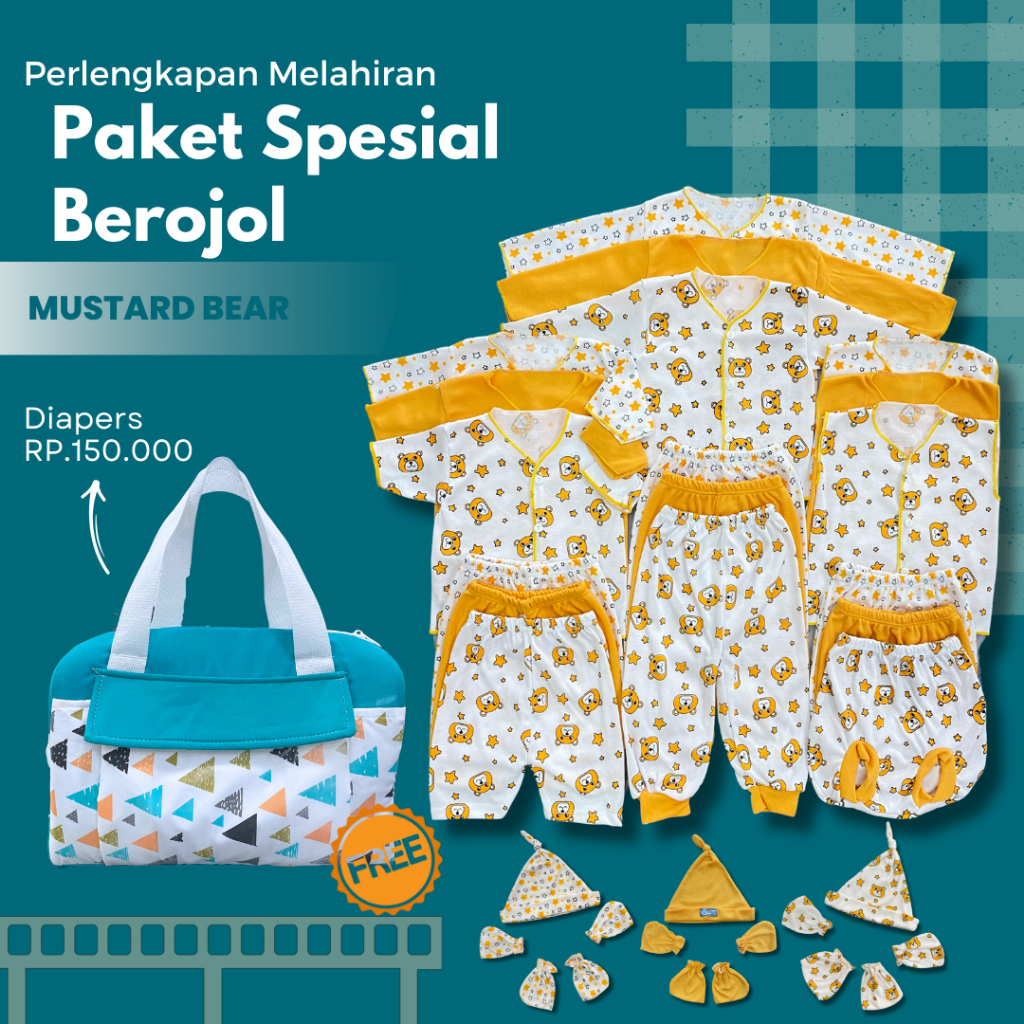 [New TB] TRINA BABY- BAJU BAYI 18 PCS FREE TAS DIAPERS MELAHIRKAN I perlengkapan stelan bayi, set sa