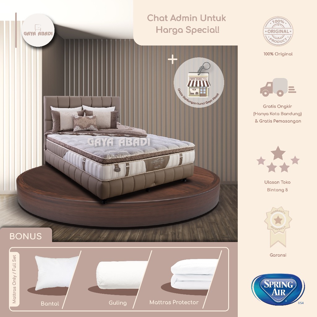 Springbed Spring Air Crystal / Kasur Spring Air Crystal - Spring Air Springbed