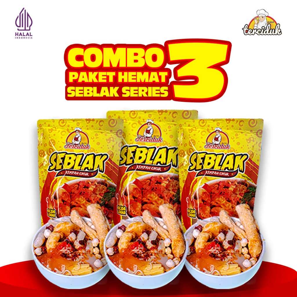 

Paket Combo Hemat 3 Bungkus Seblak Kuah Bumbu Cikur Melimpah - Terciduk Food Premium