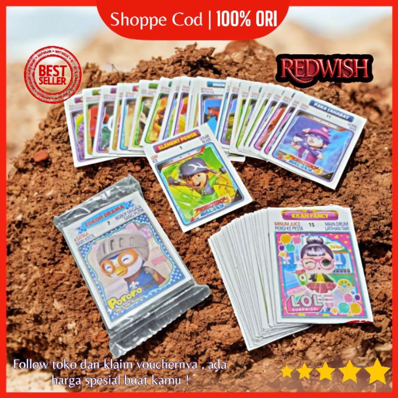 mainan anak gambaran tepuk kwartet kuartet gambaran 1 bungkus 32 lembar