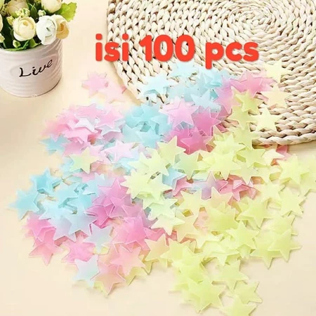 

Stiker Bintang Glow In The Dark Starwall Sticker (Set Isi 100pcs)
