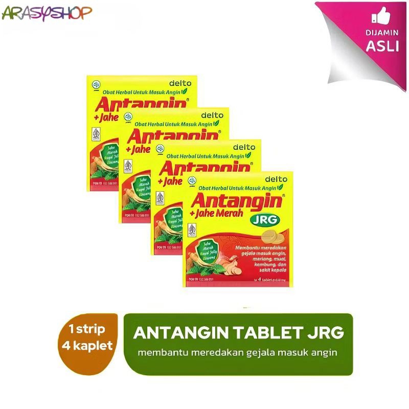 

ANTANGIN JRG TABLET + JAHE MERAH HERBAL 1 SRIP ISI 4 TABLET