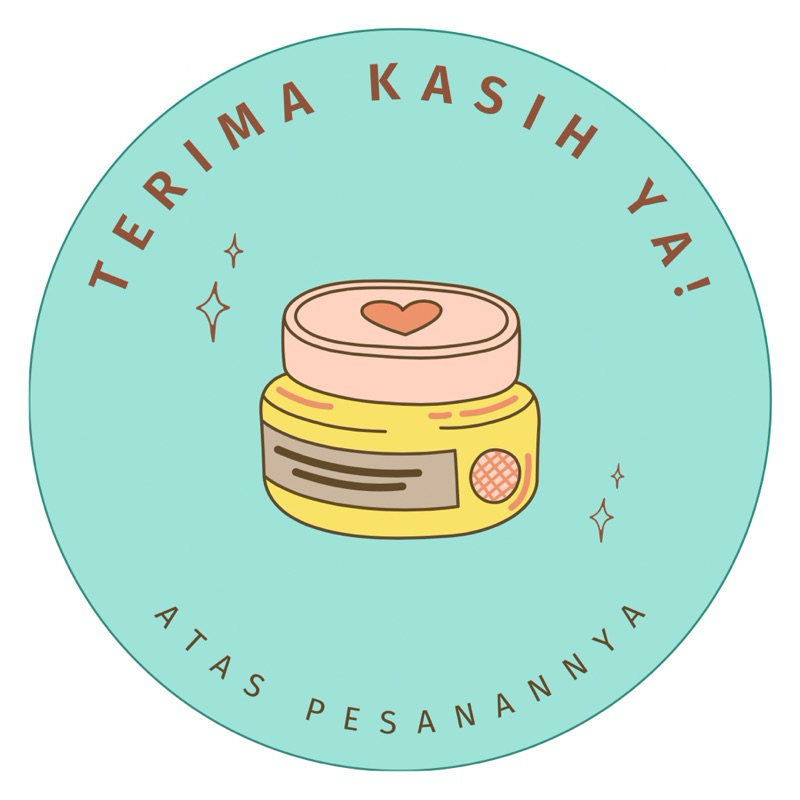 

F02.7# Stiker Bulat “TERIMA KASIH YA! ATAS PESANANNYA”