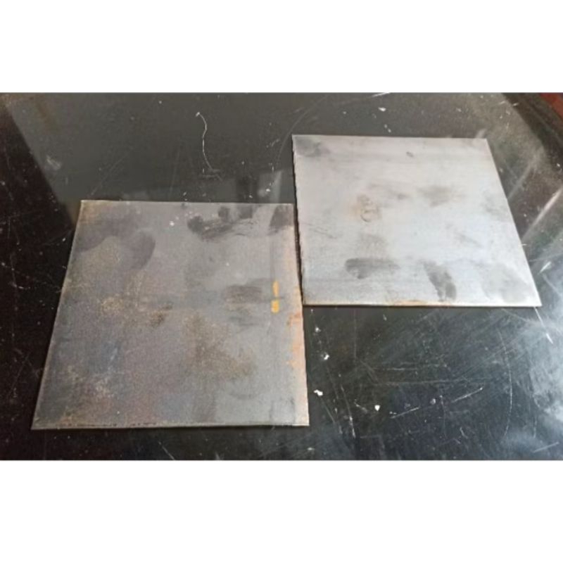 plat besi tebal 2mm, panjang lebar 10x10cm