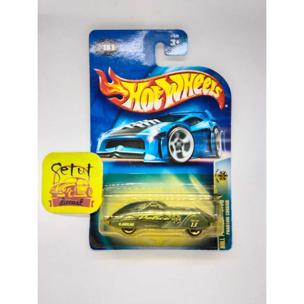 HOT WHEELS HOTWHEELS POLICE PHANTOM CORSAIR POLICE ABU GREY BLUE CARD