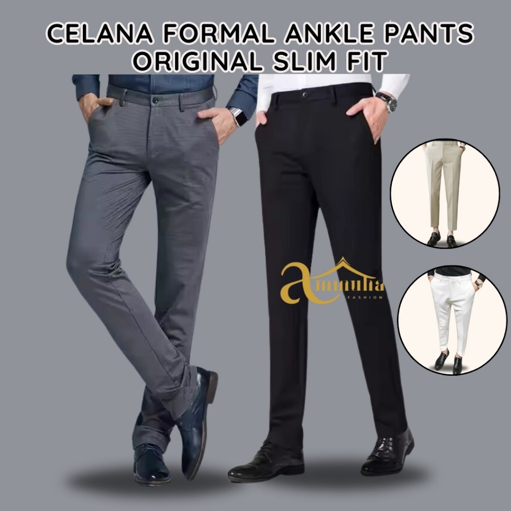 Celana Pria Ankle Pants Original Slim Fit