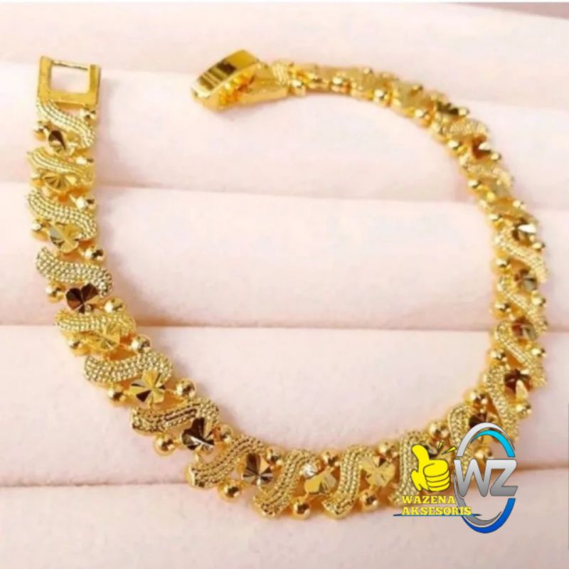 gelang tangan Hongkong wanita dewasa anti luntur