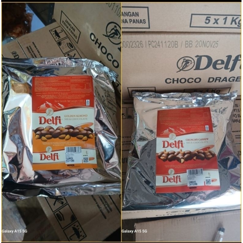 

coklat delfi almond dan mede kemasan 1kg