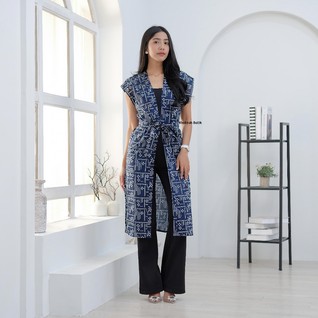 PROMO / BAHAN PREMIUM / Long Outer Batik Wanita Modern