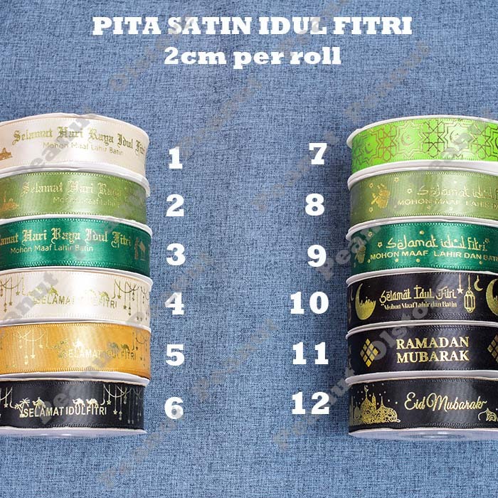 

Pita Satin Idul Fitri 2 cm per Roll