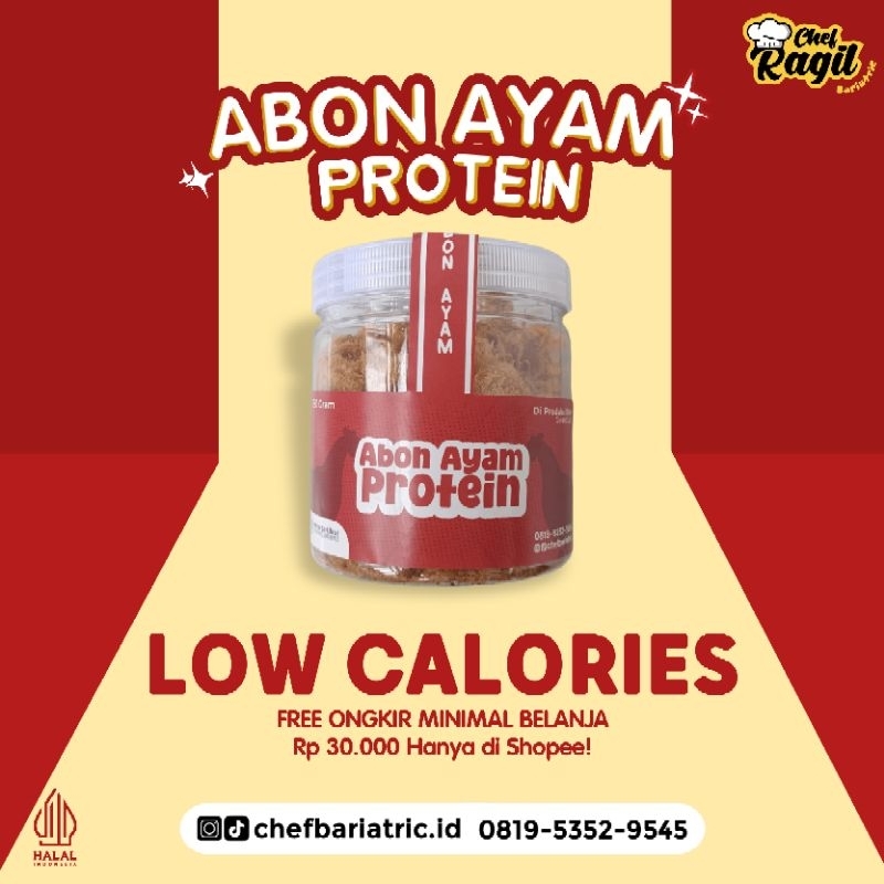 

Abon Ayam Protein Sehat 100 Gram By Chef Ragil Bariatric