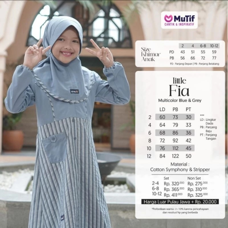 LITTLE FIA BY MUTIF / GAMIS MUTIF TERBARU / GAMIS MUTIF ANAK PROMO / GAMIS MUTIF SARIMBIT / GAMIS AN