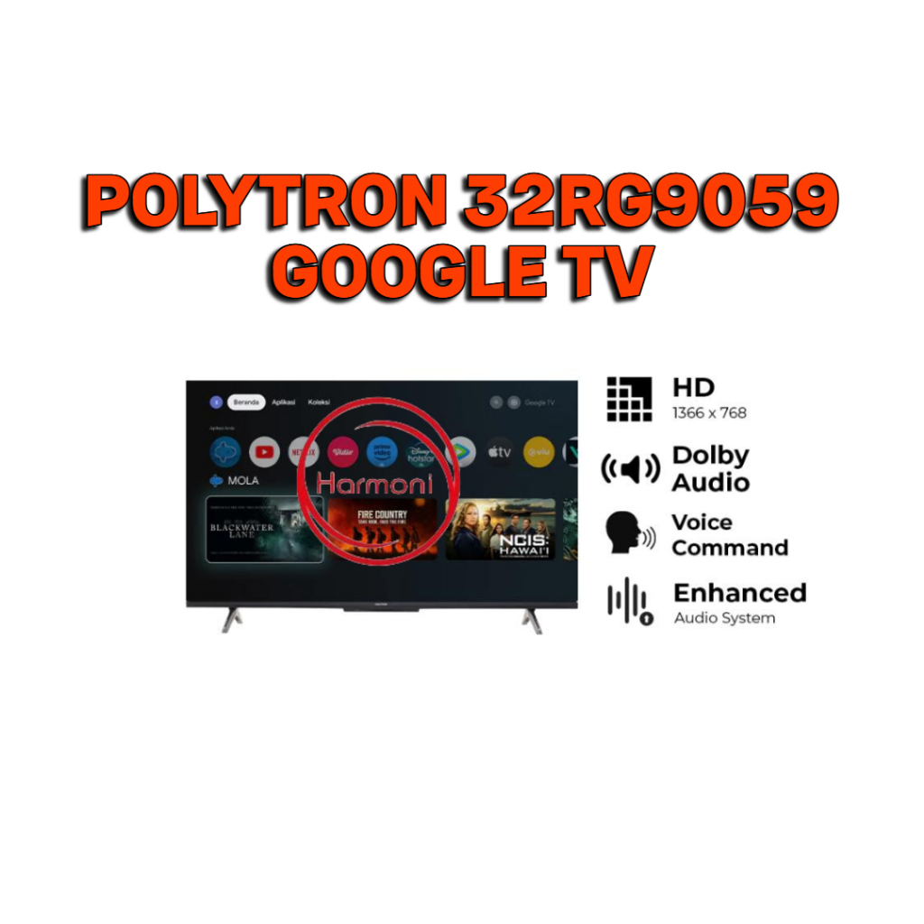 TV LED POLYTRON GOOGLE TV 32RG9059 32'' SMART TV POLYTRON 32'' + ANTENA TV LED POLYTRON YOUTUBE FREE