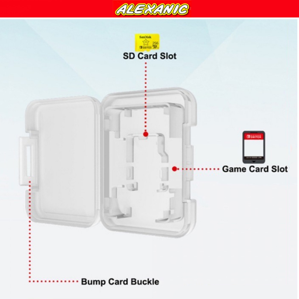 Nintendo Switch Single Catridge Game Storage + SD Card Storage | Box Catridge Nintendo Switch Single