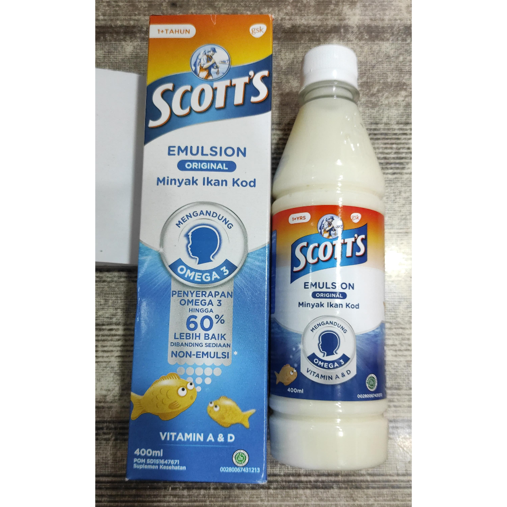 Minyak ikan scott Emulsion Minyak Ikan Kod 400 ml