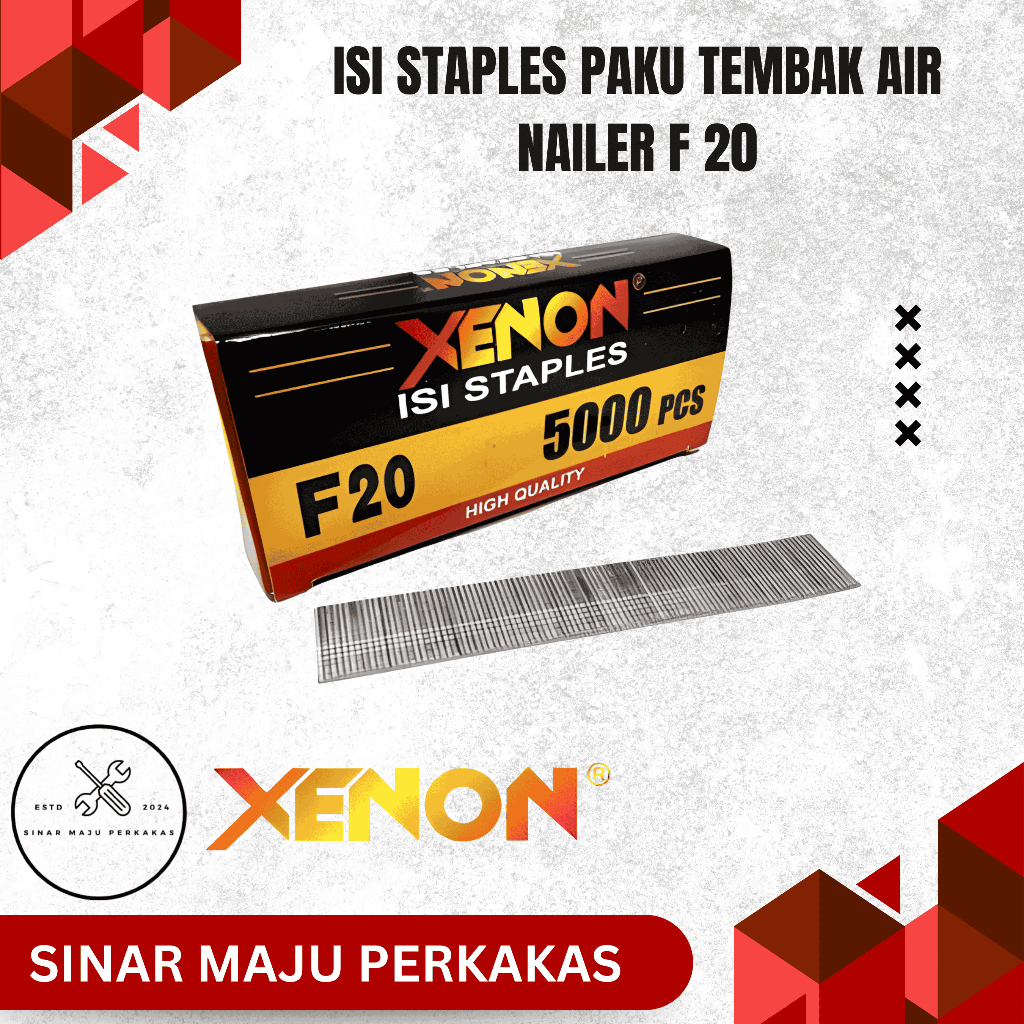 

Isi Staples Paku Tembak Air Nail Nailer F 20 Xenon