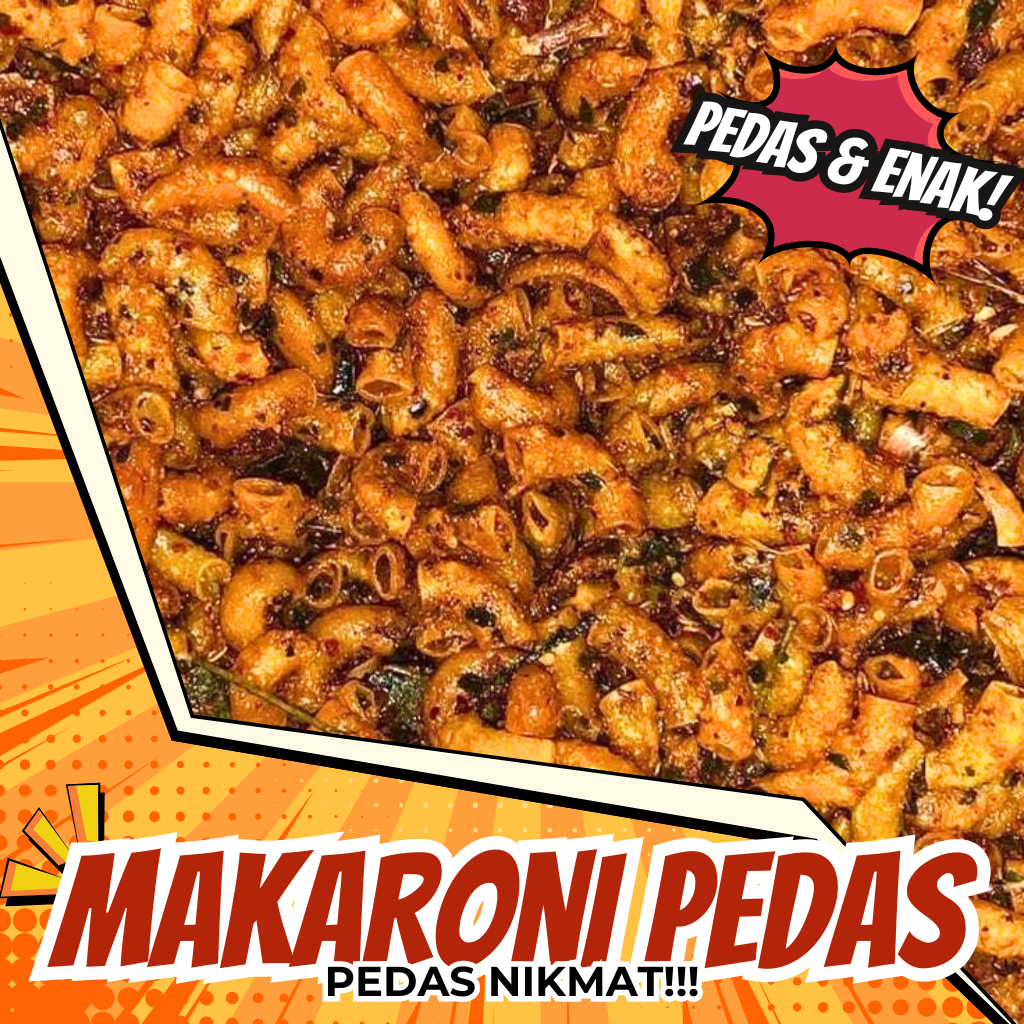 

Makaroni Pedas Daun Jeruk Enak Renyah – Camilan Kriuk Pedas 100g / 150g / 200g / 250g