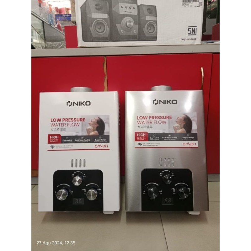 Pemanas air gas / gas water heater niko digital