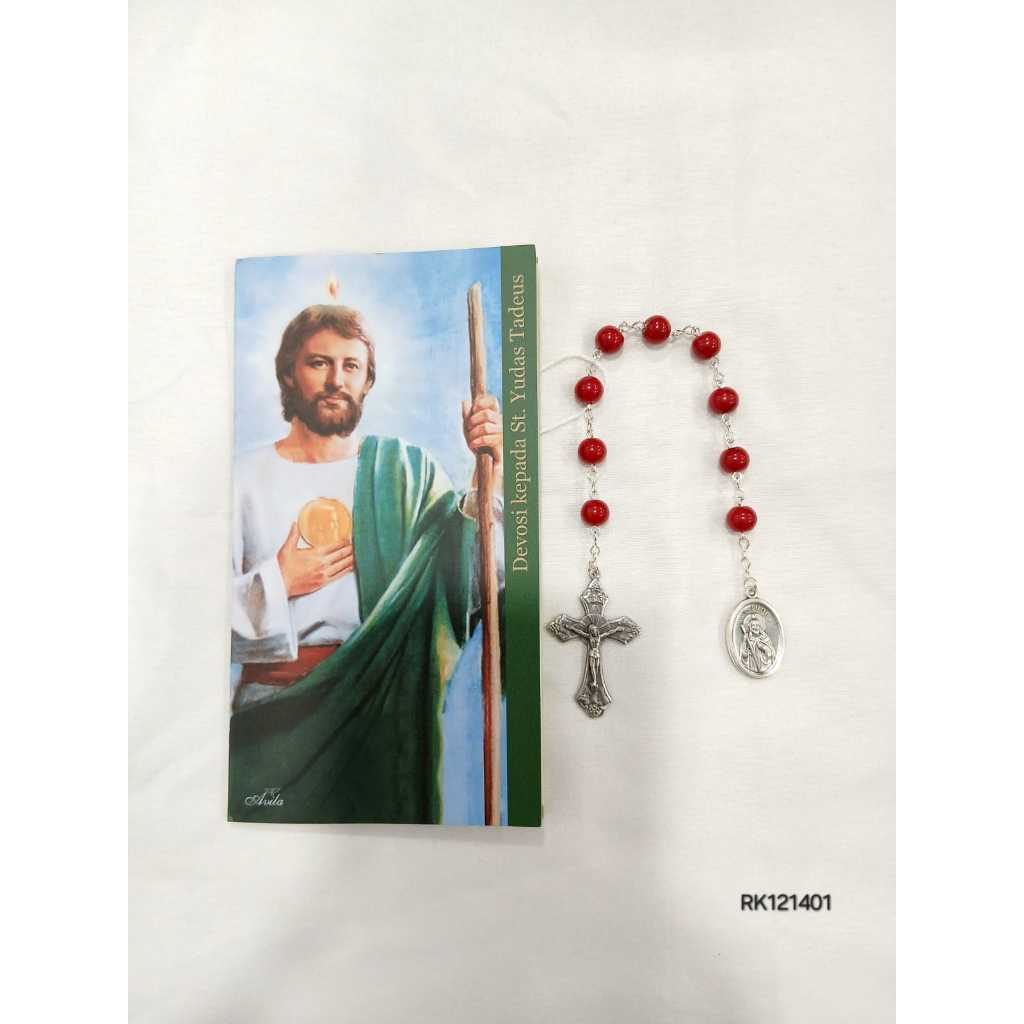 KAPLET ST YUDAS TADEUS MUTIARA ARTI 8MM DOA KATOLIK