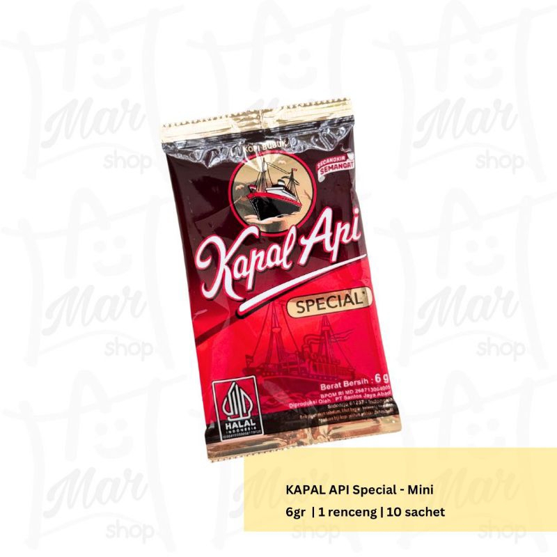 

Kapal Api Special Mini 6 Gram 10 Sachet Kopi Kapal Api Mini 1 Renteng Marshopjkt