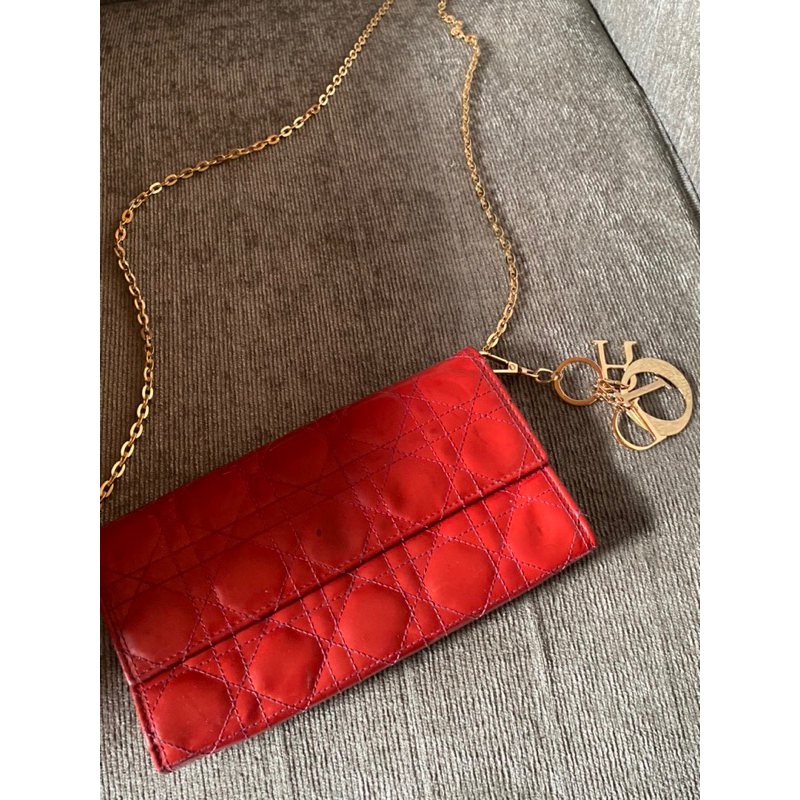 Dior woc red patent leather