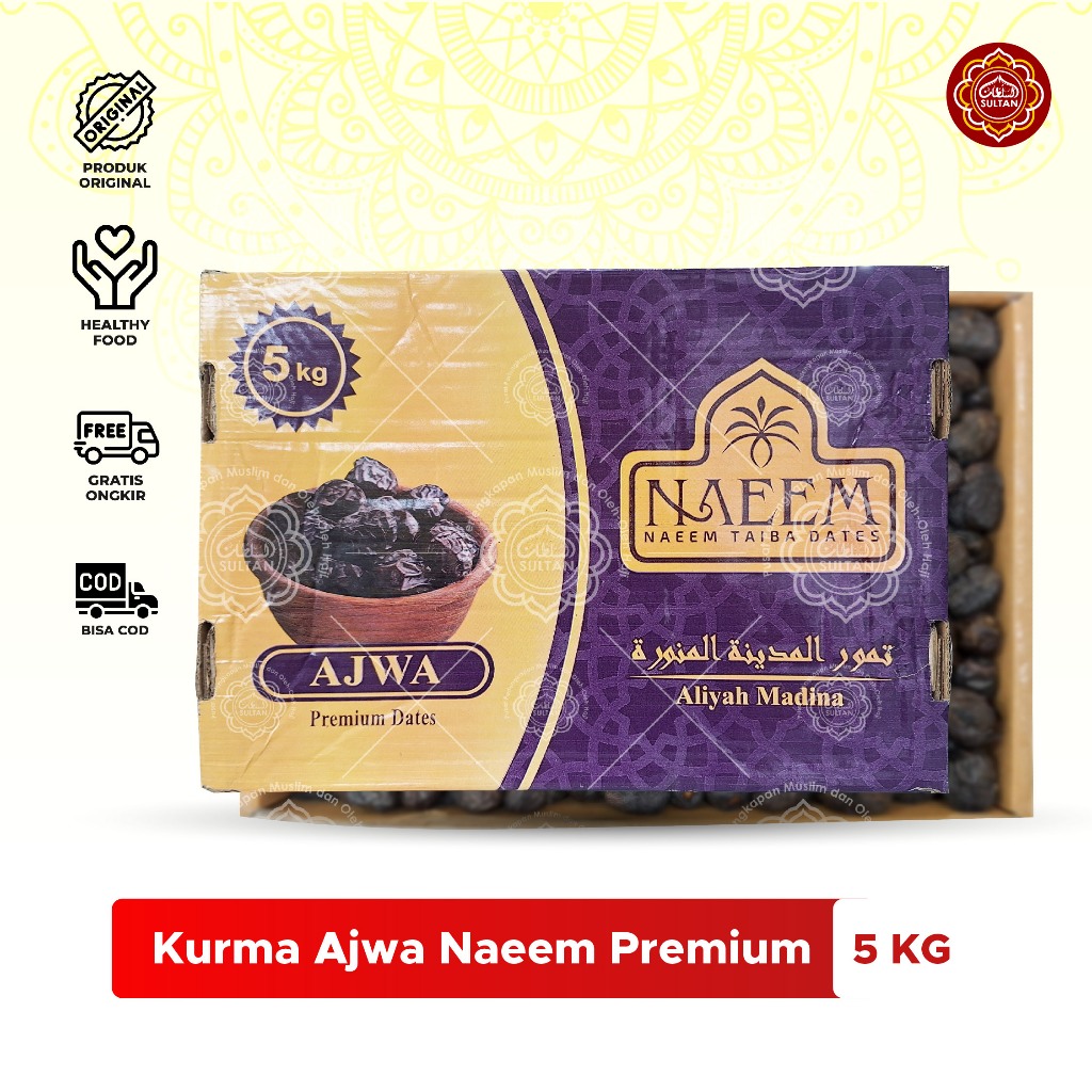 

KURMA AJWA NAEEM PREMIUM 5kg Original Kurma Nabi Kurma Buka Puasa