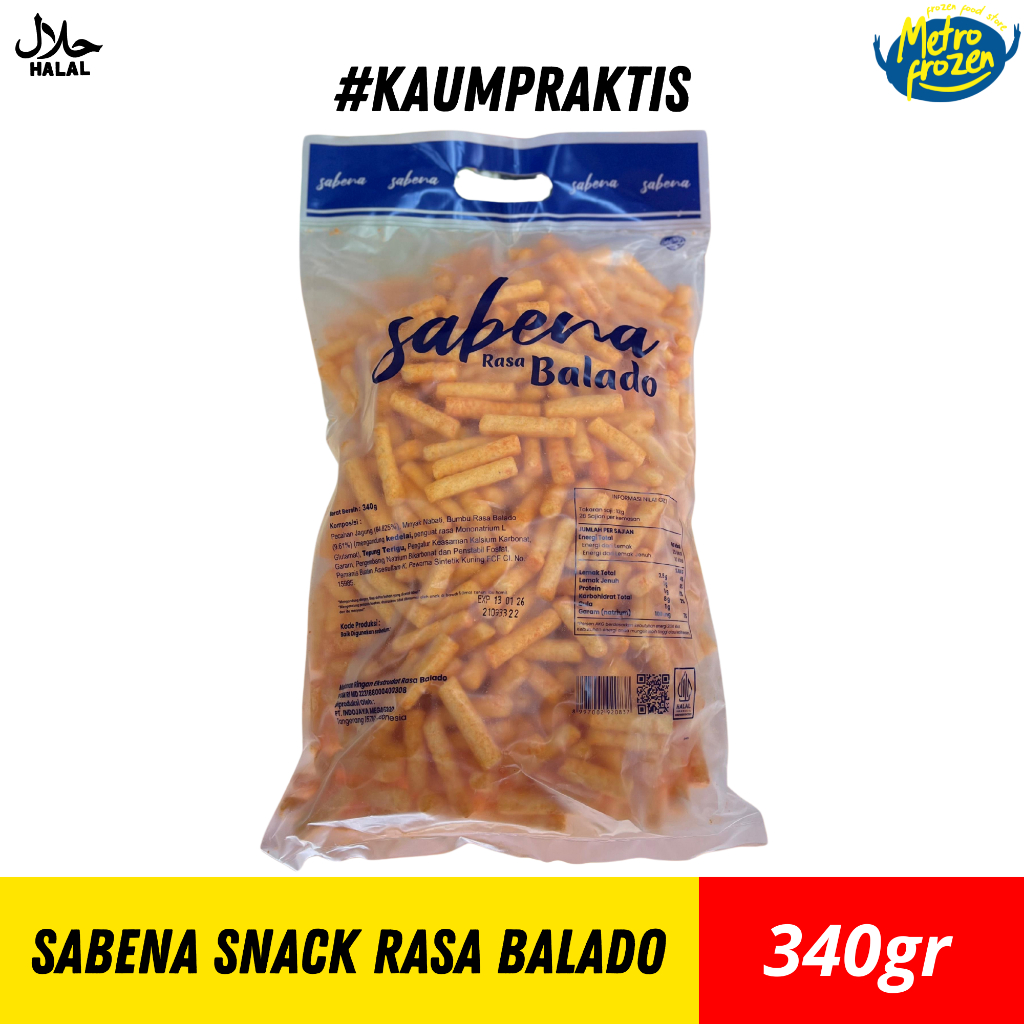 

SABENA Snack Rasa Balado, Jagung Bakar,Sapi Panggang, Keju 340gr