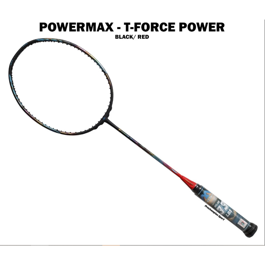 Raket Badminton Power Max T-Force Power - Black Red