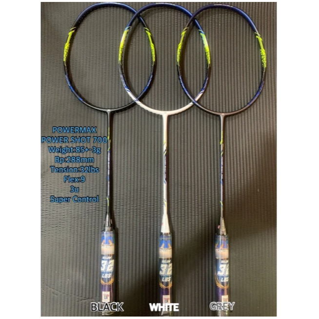 Raket Badminton POWER MAX POWER SHOT 700 super control kuat 32lbs ORI