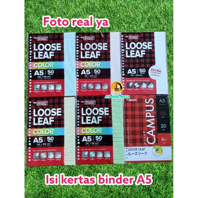

Loose Leaf/Kertas Binder A5 50 sheet merk Big Boss