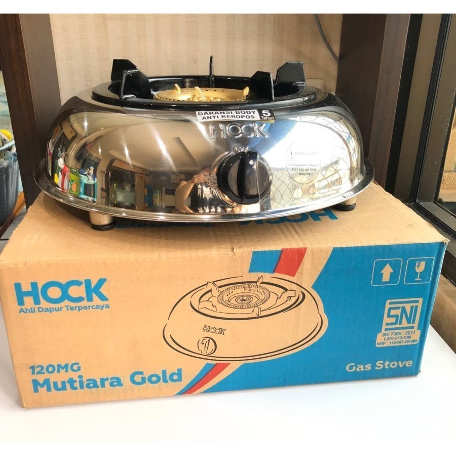 KOMPOR HOCK 120MG Kompor Gas Stainless Hock Mutiara Gold 1 tungku