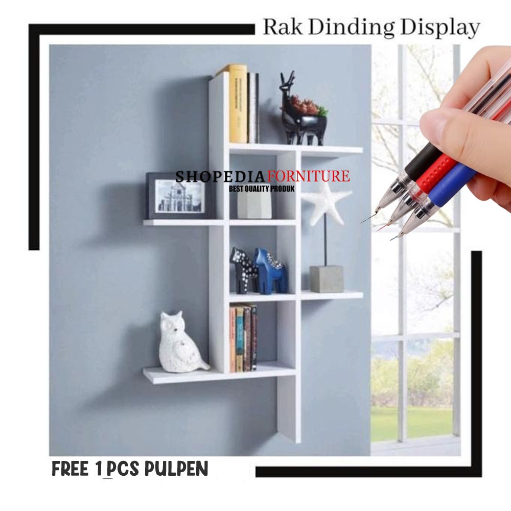 RAK GANTUNG HIASAN DINDING RAK KOTAK BUKU MINIMALIS SERBAGUNA