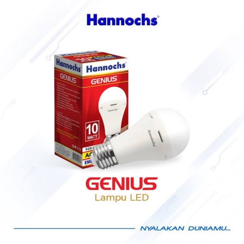 Lampu Led Emergency Hannochs Genius 10 wat putih