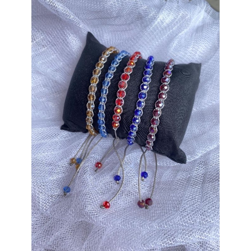 Gelang tali Sirius SILVER,Gelang macrame, Gelang tali, Gelang kristal, gelang titanium samapura