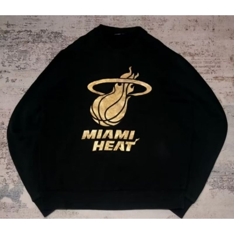 crewneck NBA miami heat big logo bordir