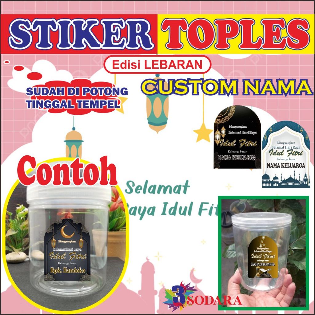 

Sticker Custom Sticker Toples Lebaran Stiker Kemasan Makanan