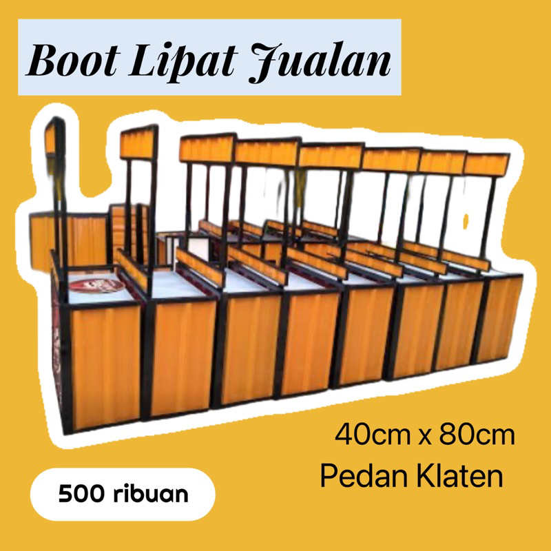 Boot Lipat Jualan / Boot container Lipat / Meja jualan lipat