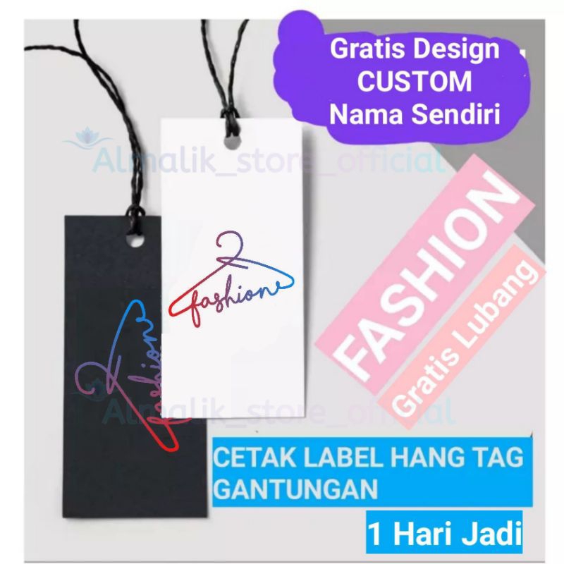 

Custom Hang Tag Baju Pakaian Olshop label merk harga size jualan Custom brand sendiri Clothing baju sepatu celana jaket Hoodie fashion gantungan harga / tag label nama handtag hantag hangtag custom murah