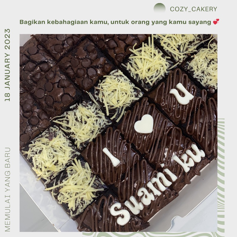 kue brownies fudgy brownies ulang tahun