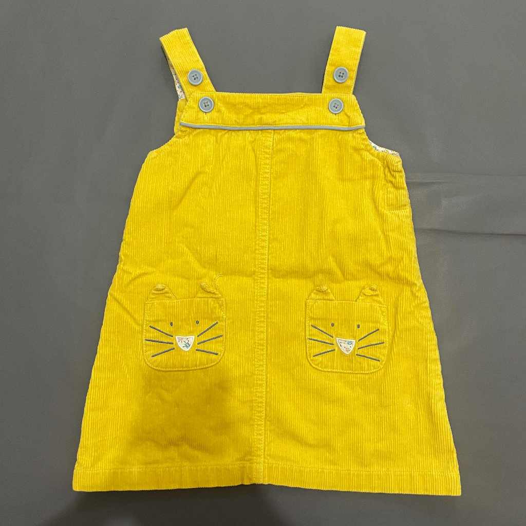 ANAK K252 (BABY BODEN ORI, PRELOVED) Dress Overall Dress Rok Corduroy Korduroy Tebal Kancing Kantong