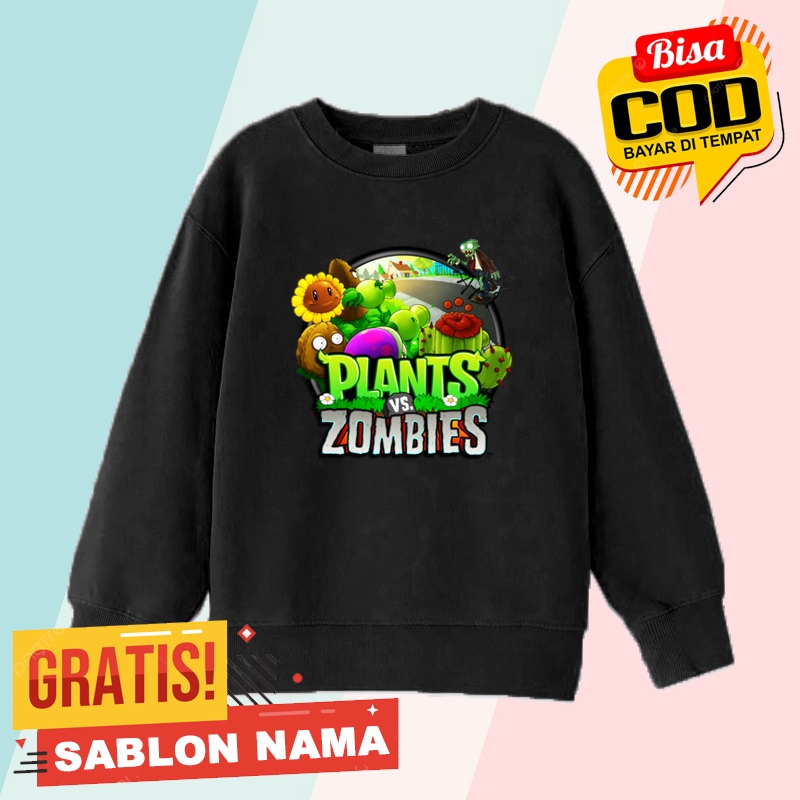 Sweater Anak Plant VS Zombie / Sweater Anak Laki Laki & Perempuan Plant VS Zombie