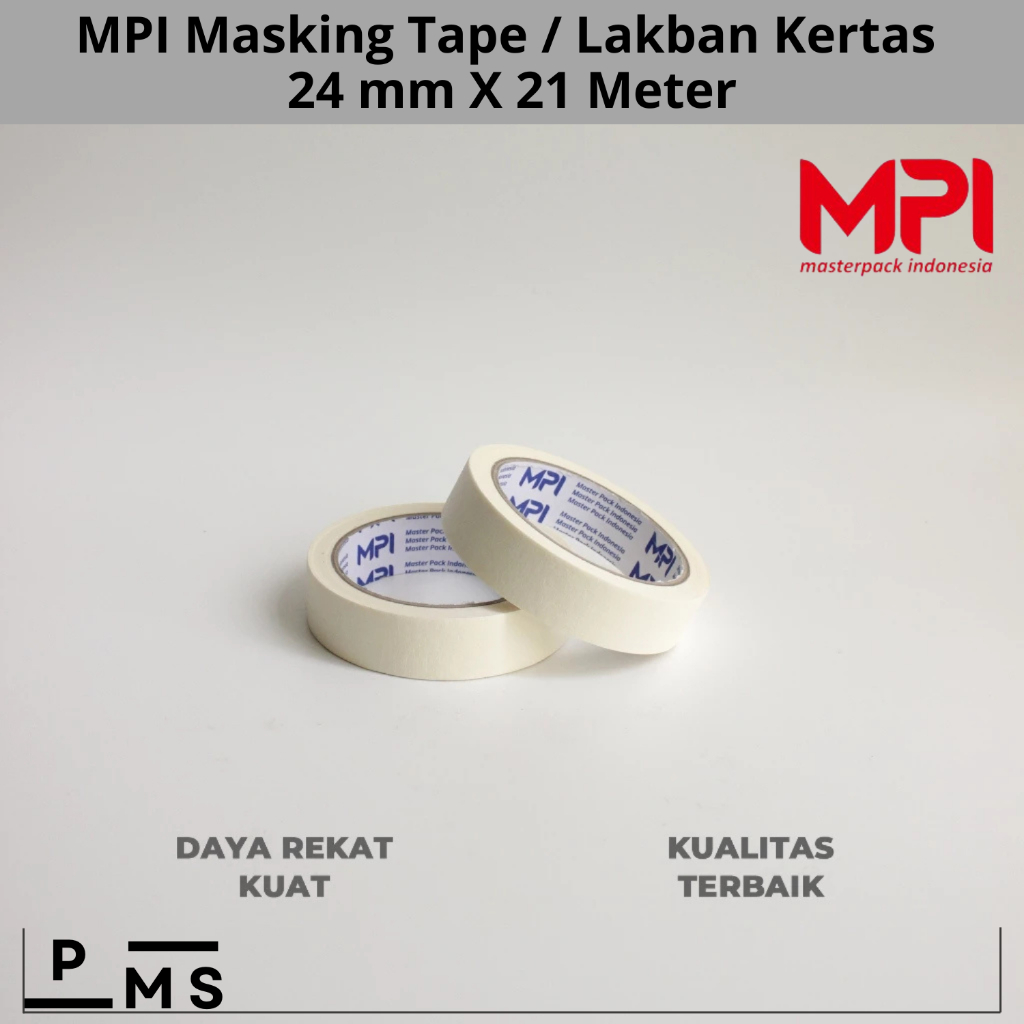 

Masking Tape 24mm x 21 meter MPI - Lakban Kertas 24mm x 21 meter MPI