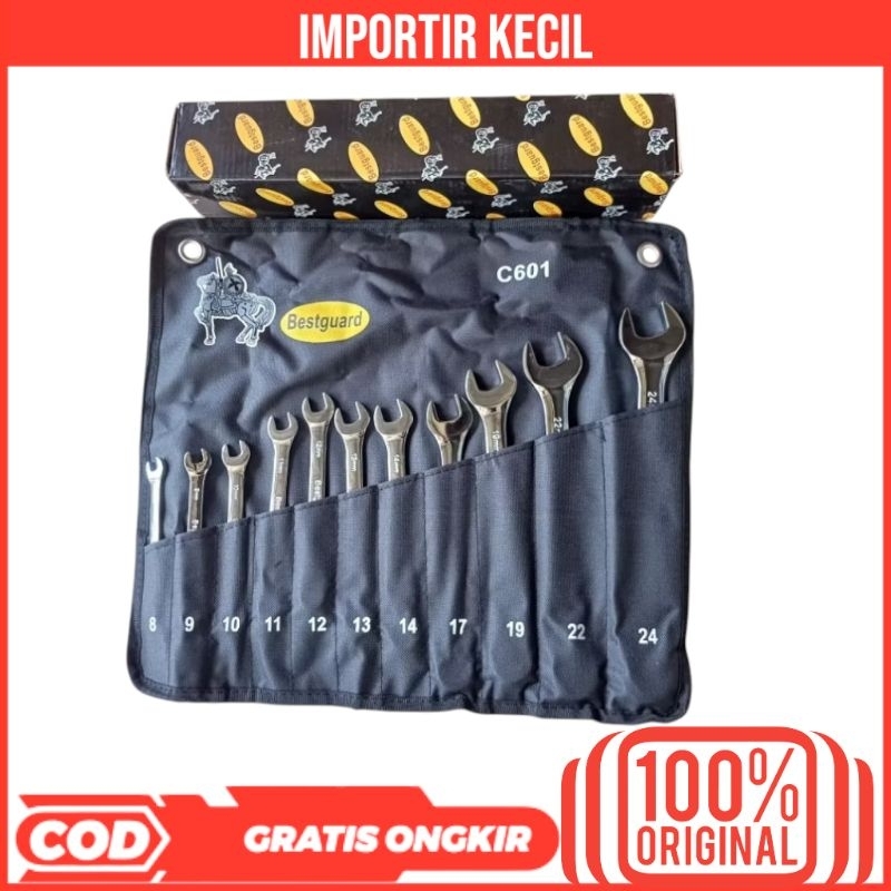 BESTGUARD KUNCI RING PAS SET 11PCS 8 - 24MM PREMIUM KUNCI RING PAS