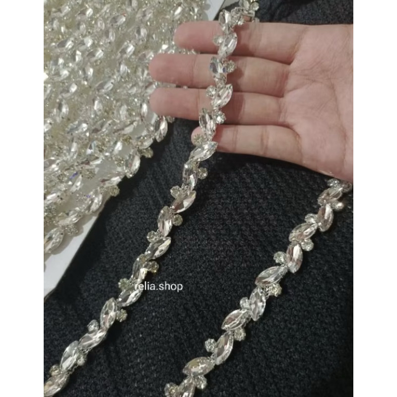 Payet Swarovski Kristal Bridal Belt / Aksesoris Swarovski Premium