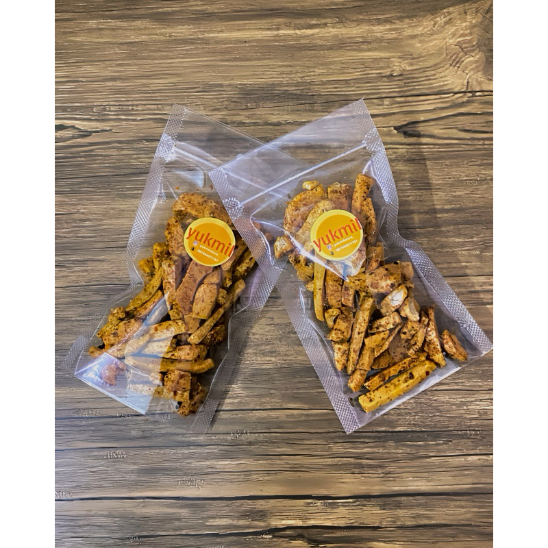 

Basreng Pedas Daun jeruk isi 60gr